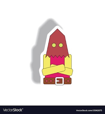 Paper sticker halloween icon vector image