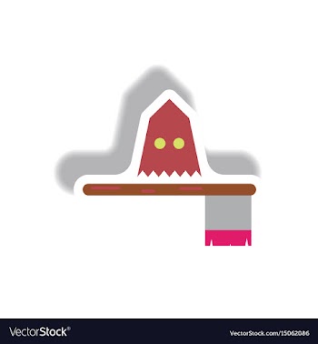 Paper sticker halloween icon vector image