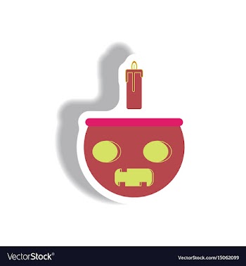 Paper sticker halloween icon vector image