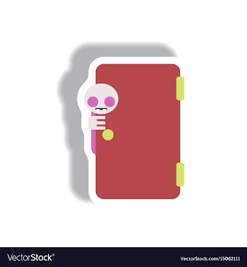 Paper sticker halloween icon vector image