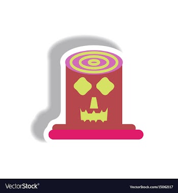 Paper sticker halloween icon vector image