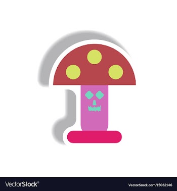 Paper sticker halloween icon vector image