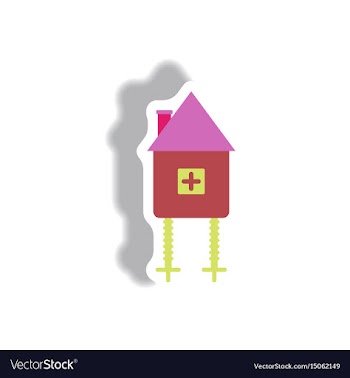 Paper sticker halloween icon vector image