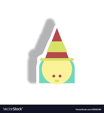Paper sticker halloween icon vector image