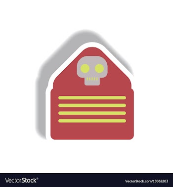 Paper sticker halloween icon vector image