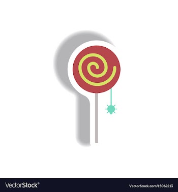 Paper sticker halloween icon vector image