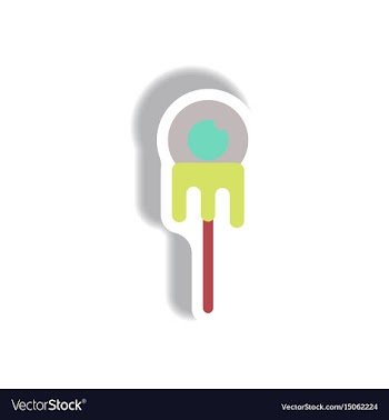 Paper sticker halloween icon vector image