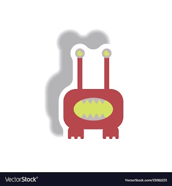 Paper sticker halloween icon vector image