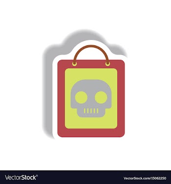 Paper sticker halloween icon vector image