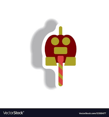 Paper sticker halloween icon vector image