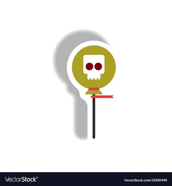 Paper sticker halloween icon vector image