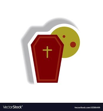 Paper sticker halloween icon vector image