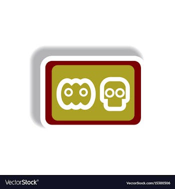 Paper sticker halloween icon vector image