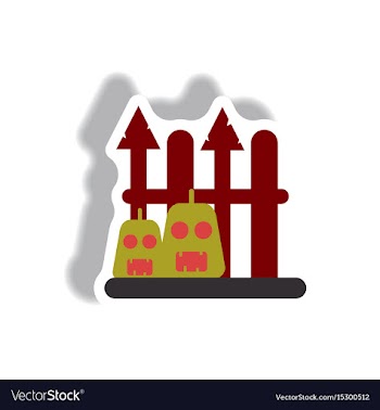 Paper sticker halloween icon vector image