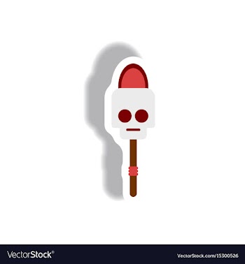 Paper sticker halloween icon vector image