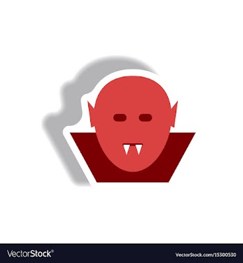 Paper sticker halloween icon vector image