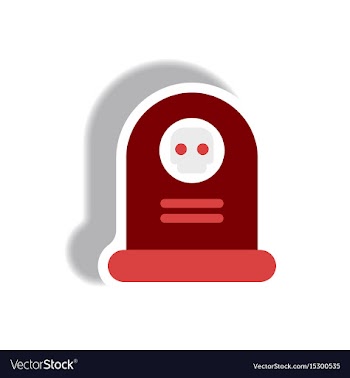 Paper sticker halloween icon vector image