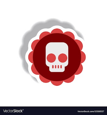 Paper sticker halloween icon vector image