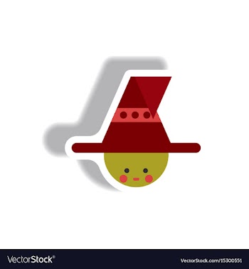 Paper sticker halloween icon vector image