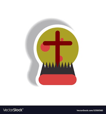 Paper sticker halloween icon vector image