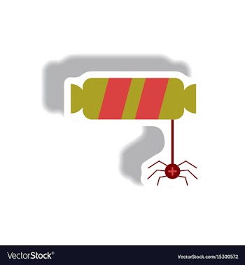 Paper sticker halloween icon vector image