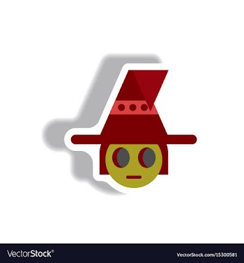 Paper sticker halloween icon vector image