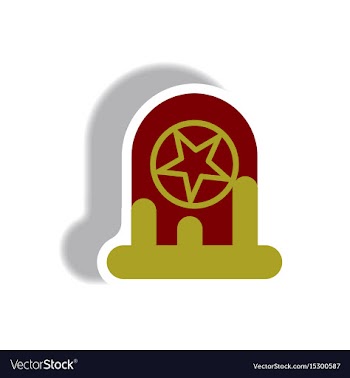 Paper sticker halloween icon vector image