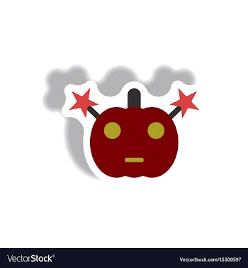 Paper sticker halloween icon vector image