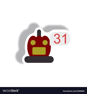 Paper sticker halloween icon vector image
