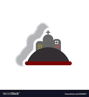 Paper sticker halloween icon vector image