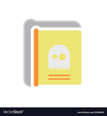 Paper sticker halloween icon vector image