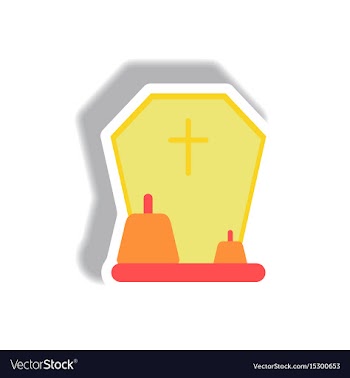 Paper sticker halloween icon vector image