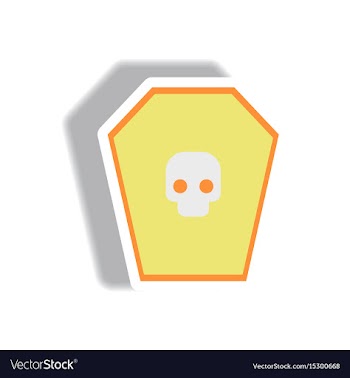Paper sticker halloween icon vector image