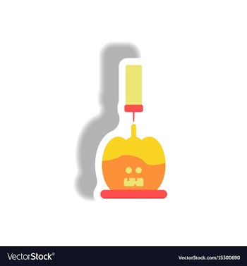 Paper sticker halloween icon vector image