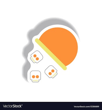 Paper sticker halloween icon vector image