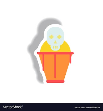 Paper sticker halloween icon vector image