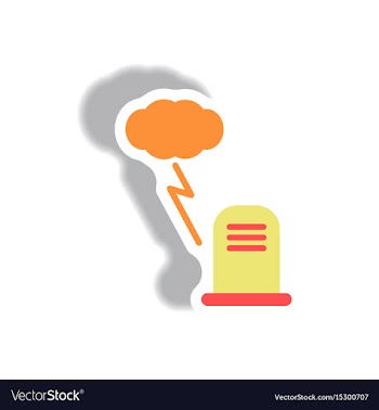 Paper sticker halloween icon vector image