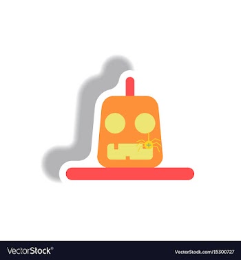 Paper sticker halloween icon vector image