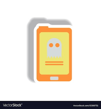 Paper sticker halloween icon vector image