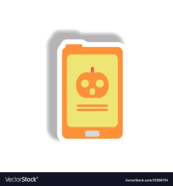 Paper sticker halloween icon vector image