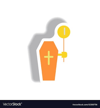 Paper sticker halloween icon vector image
