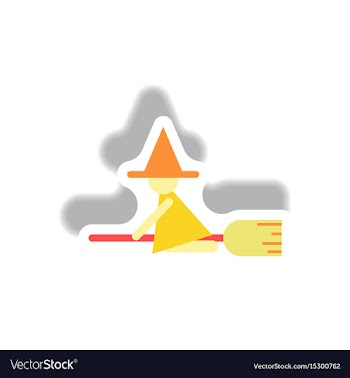 Paper sticker halloween icon vector image