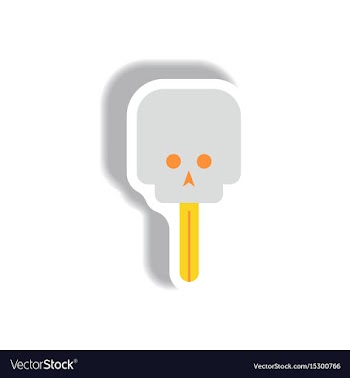 Paper sticker halloween icon vector image