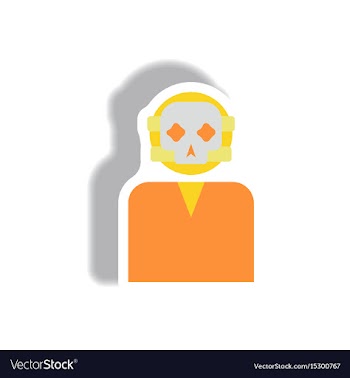 Paper sticker halloween icon vector image