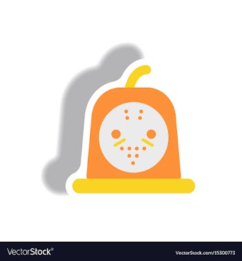 Paper sticker halloween icon vector image