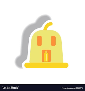Paper sticker halloween icon vector image