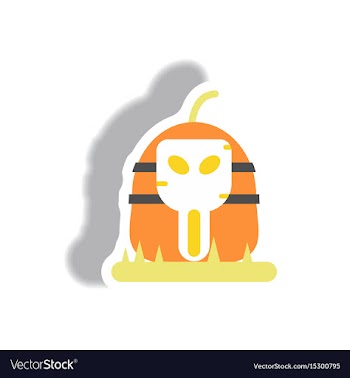 Paper sticker halloween icon vector image
