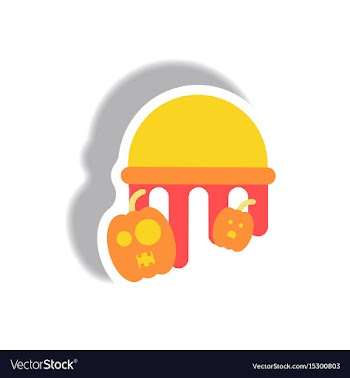Paper sticker halloween icon vector image