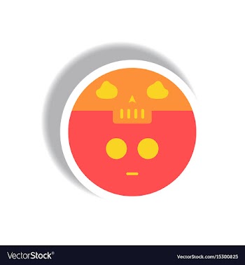 Paper sticker halloween icon vector image