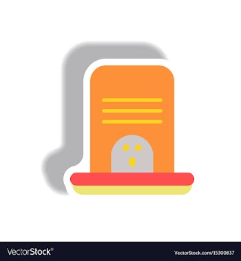 Paper sticker halloween icon vector image